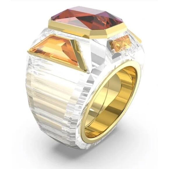 Swarovski Chroma Cocktail Ring Pink and Gold*NEW in box! Great Gift - Picture 2 of 3